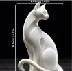 pieza impresion 3d abs modelo gato sentado elegante medida 67x65x110mms color blanco 1