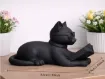 pieza impresion 3d abs modelo gato lector gagas echado medida 86x48x50mms color blanco 2