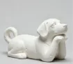 pieza impresion 3d abs modelo cachorro echado medida 80x30x40mms color blanco 0