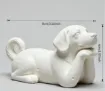 pieza impresion 3d abs modelo cachorro echado medida 80x30x40mms color blanco 1