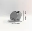 pieza impresion 3d abs modelo maceta elefante mini medida 70x50x52mms color blanco 1