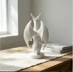 pieza impresion 3d abs modelo dragon occidental medida 55x60x110mms color blanco 2