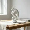 pieza impresion 3d abs modelo dragon occidental medida 55x60x110mms color blanco 3