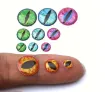 ojos realistas pvc 3d adhesivo 4mms para amigurumis peluches pez 4 colores x40 unidades 3