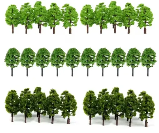 arbol pino 3d mini plastico para maquetas arboles 35mms por 10 unidades 0