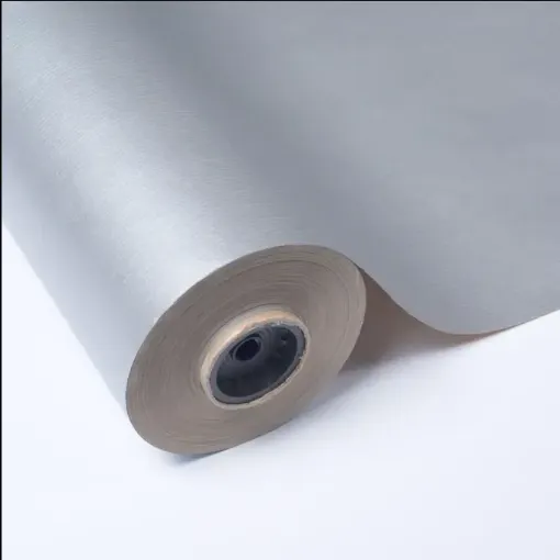 papel embalaje una cara kraft otra metalizada plata medida 70x500cms 0