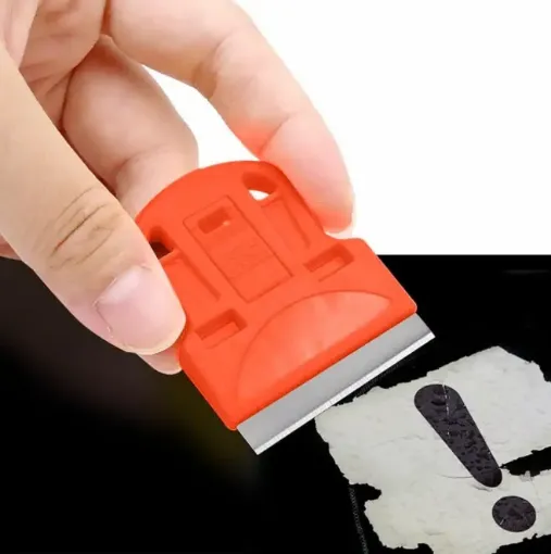 rascador espatula mini removedor para quitar pegamento 50x40mms 5 repuestos plastico metal 0