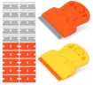rascador espatula mini removedor para quitar pegamento 50x40mms 5 repuestos plastico metal 2