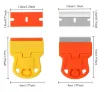 rascador espatula mini removedor para quitar pegamento 50x40mms 5 repuestos plastico metal 4