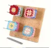 tablero base madera para ganchillo medida 30x30cms 18 varillas 10cms 5