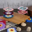 tablero base madera para ganchillo medida 20x20cms 15 varillas 15cms 4