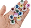 ojos realistas plastico 3d ovalados 20mms para peluches amigurumis x12 unidades 6 pares surtidos 2