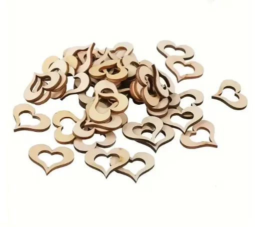 apliques calados madera forma corazon marco medida 20x17mms x50 unidades 0