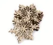 apliques calados madera forma copo nieve medida 80mms x10 unidades cuerda 1