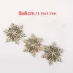 apliques calados madera forma copo nieve medida 80mms x10 unidades cuerda 2