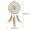 apliques calados madera forma mandala plumas medida 90x55mms x5 unidades cuerda 1