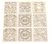 apliques calados madera forma mosaicos 40mms x10 unidades modelos surtidos 0