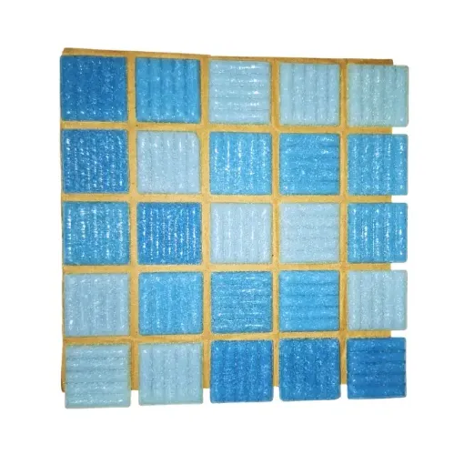 venecitas para mosaico veneciano 2x2cms por 25 unidades color celestes 0