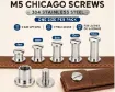 tornillos chicago remaches tornillo m5 acero inoxidable cuero encuadernacion 8mm x5 set niquel 0