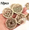 apliques calados madera forma mandala medida 40mms x10 unidades surtidas 3