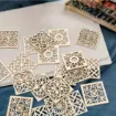apliques calados madera forma mosaicos 40mms x10 unidades modelos surtidos 3