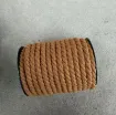 cordon cuerda algodon trenzado 12mms para macrame manualidades x21mts aprox color marron camello 0