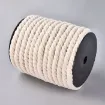 cordon cuerda algodon trenzado 12mms para macrame manualidades x21mts aprox color blanco antiguo 1