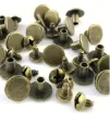 tornillos remaches chicago cabeza plana m5 acero inoxidable cuero encuadernacion 6mm x10 set bronce 0