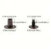 tornillos remaches chicago cabeza plana m5 acero inoxidable cuero encuadernacion 6mm x10 set dorado 1