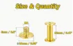 tornillos remaches chicago phillips m5 acero inoxidable cuero encuadernacion 12mm x5 set oro 0