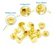 tornillos remaches chicago phillips m5 acero inoxidable cuero encuadernacion 8mm x5 set oro 1
