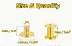 tornillos remaches chicago phillips m5 acero inoxidable cuero encuadernacion 6mm x5 set oro 0