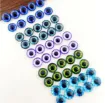 ojos realistas vidrio 6mms para amigurumis peluches dragon gato buho x50 unidades 25 pares surtidos 0
