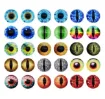 ojos realistas vidrio 6mms para amigurumis peluches dragon gato buho x30 unidades 15 pares surtidos 0