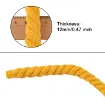 cordon cuerda algodon trenzado 12mms para macrame manualidades x200cms color marron camello 2