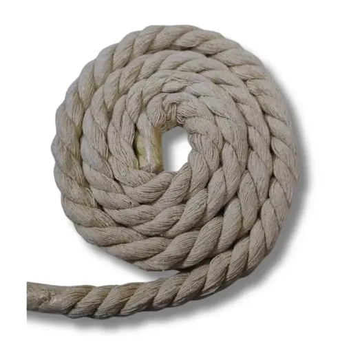 cordon cuerda algodon trenzado 12mms para macrame manualidades x200cms color blanco antiguo 0