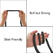 cordon cuerda algodon trenzado 12mms para macrame manualidades x200cms color negro 3