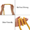 cordon cuerda algodon trenzado 12mms para macrame manualidades x200cms color amarillo 3