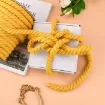 cordon cuerda algodon trenzado 12mms para macrame manualidades x200cms color amarillo 4