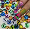 ojos realistas vidrio 8mms para amigurumis peluches dragon gato buho x30 unidades 15 pares surtidos 3