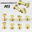 tornillos remaches chicago phillips m5 acero inoxidable cuero encuadernacion 10mm x5 set oro 3