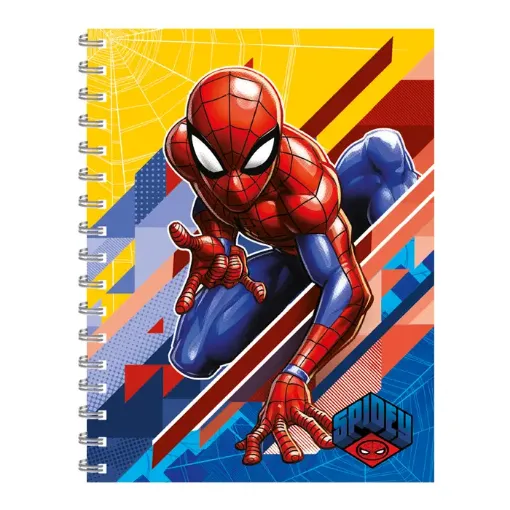 cuaderno anillado notas fantasia tapa dura 24x18cms motivos super spiderman 0