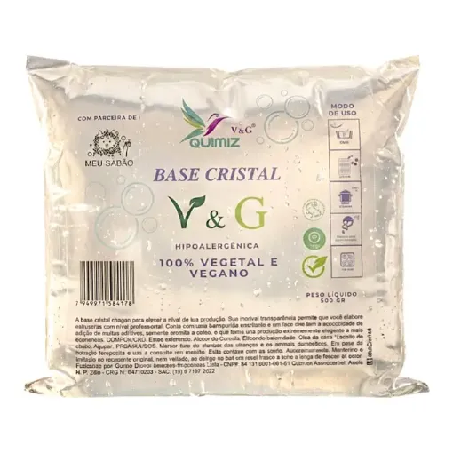 base glicerina cristal para cosmetica jabones hipoalergenica 100 vegetal quimiz por 500grs 0