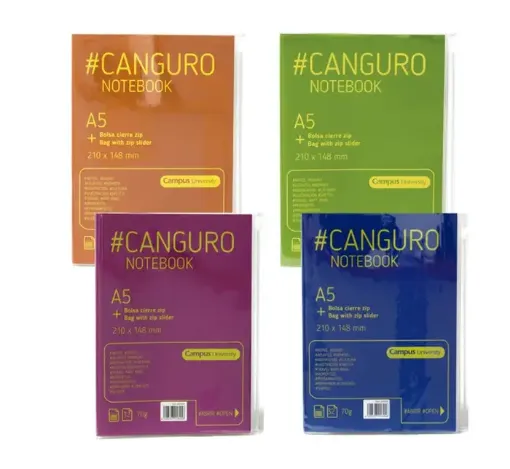 cuaderno hojas rayadas cosido canguro notebook forro pvc sobre zipper x32 hojas 80grs 0