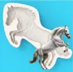 molde silicona para resina epoxi porcelana masas modelo caballo galopante medida 90x85mms 2