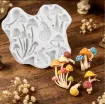 molde silicona para resina epoxi porcelana masas modelo hongos caracoles medida 88x80mms 2