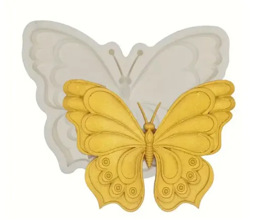 molde silicona para resina epoxi porcelana masas modelo mariposa medida 90x70x5mms 0