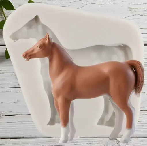 molde silicona para resina epoxi porcelana masas modelo caballo chico medida 48x47mms 0