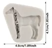 molde silicona para resina epoxi porcelana masas modelo caballo chico medida 48x47mms 1