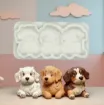 molde silicona para resina epoxi porcelana masas modelo perritos x3 medida 85x42mms 0